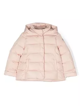 Il Gufo hooded quilted down jacket, розовый
