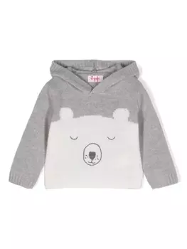 Il Gufo худи тонкой вязки с узором, серый