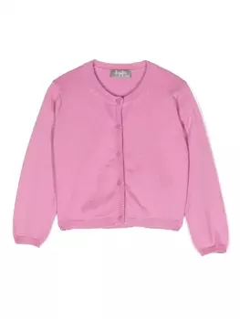 Il Gufo кардиган с круглым вырезом, розовый
