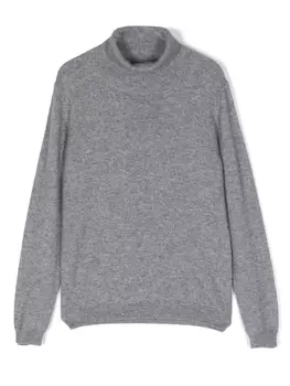 Il Gufo кашемировый джемпер с высоким воротником, серый