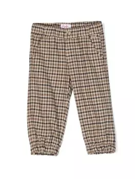Il Gufo клетчатые брюки чинос, нейтральный цвет
