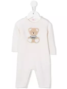 Il Gufo комбинезон для новорожденного с аппликацией, белый