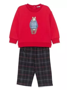 Il Gufo комплект брюк из хлопка, красный