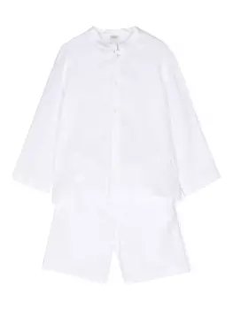 Il Gufo комплект из рубашки и шортов, белый