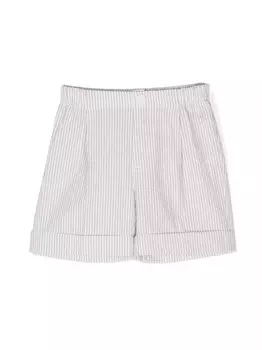 Il Gufo короткие шорты в полоску, нейтральный цвет