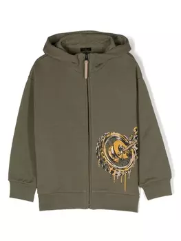 Il Gufo куртка на молнии с графичным принтом, зеленый