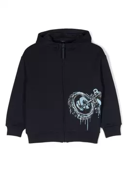 Il Gufo куртка на молнии с графичным принтом, синий