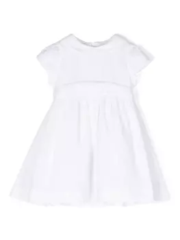 Il Gufo льняное платье со складками, белый