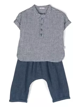 Il Gufo льняной комплект с брюками, синий