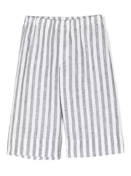 Il Gufo льняные шорты с эластичным поясом, серый