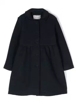 Il Gufo однобортное пальто со сборками, синий