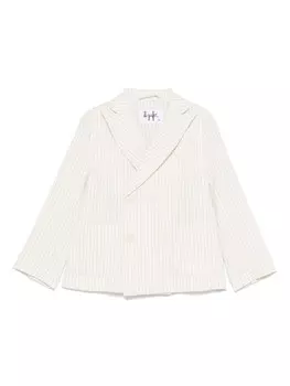 Il Gufo пиджак в полоску, нейтральный цвет