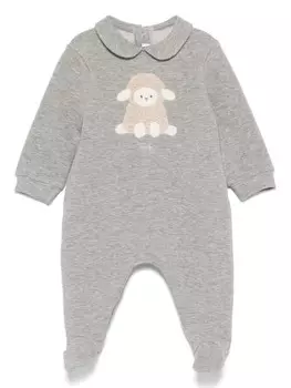 Il Gufo пижама с нашивками животных, серый