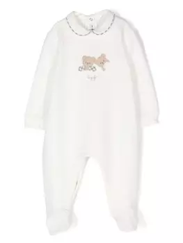 Il Gufo пижама с заплатками в виде плюшевого мишки, белый