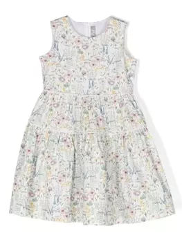 Il Gufo платье без рукавов с цветочным узором, белый