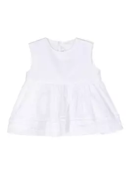 Il Gufo платье миди с вышитым логотипом, белый