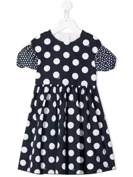 Il Gufo платье миди в горох, синий