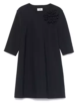 Il Gufo платье с цветочной аппликацией, синий