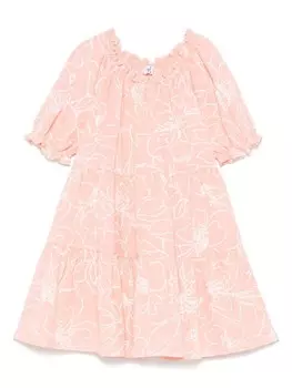 Il Gufo платье с цветочным принтом, розовый