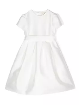 Il Gufo платье с короткими рукавами и бантом, белый
