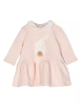 Il Gufo платье с вышитым логотипом, розовый