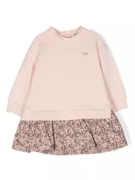 Il Gufo платье с вышитым логотипом, розовый