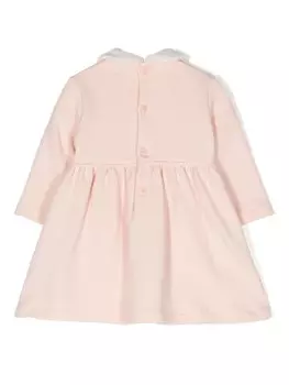 Il Gufo платье с вышитым логотипом, розовый