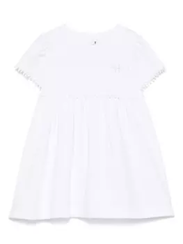 Il Gufo платье с вышитым логотипом, белый