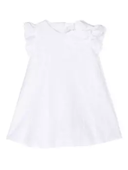 Il Gufo платье с вышивкой и оборками, белый