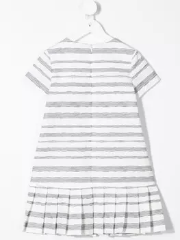Il Gufo платье в полоску с бантом, белый