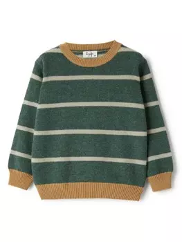 Il Gufo полосатый джемпер, зеленый