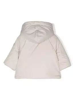 Il Gufo пуховик с нашивкой-логотипом, нейтральный цвет