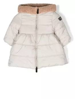 Il Gufo пуховик с ушками, нейтральный цвет