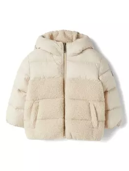 Il Gufo пуховик со вставками, нейтральный цвет