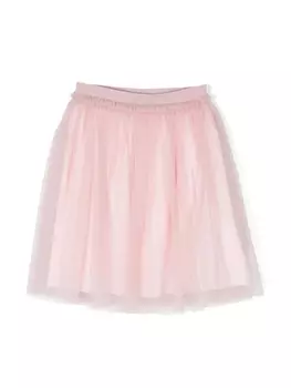 Il Gufo пышная юбка мини из тюля, розовый
