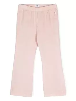 Il Gufo расклешенные бархатные брюки, розовый