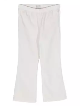 Il Gufo расклешенные брюки с эластичным поясом, серый