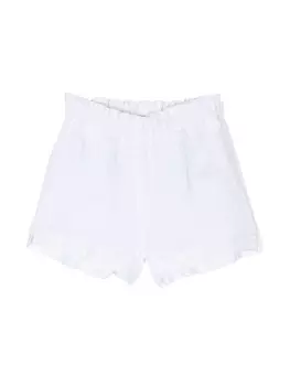Il Gufo расклешенные шорты с эластичным поясом, белый