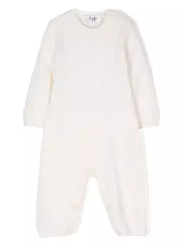 Il Gufo ромпер фактурной вязки, белый
