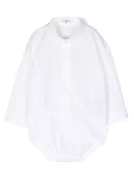 Il Gufo рубашка-боди с длинными рукавами, белый