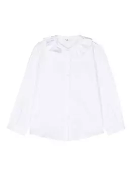 Il Gufo рубашка с рюшами на воротнике, белый