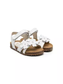 Il Gufo сандалии с цветочной аппликацией, белый