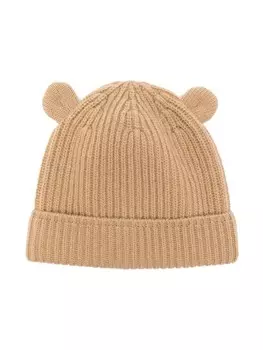 Il Gufo шапка бини с ушками, коричневый