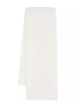 Il Gufo шарф с вышитым логотипом, белый