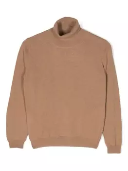 Il Gufo шерстяная толстовка с высоким воротником, нейтральный цвет