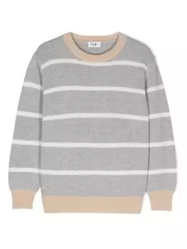 Il Gufo шерстяной свитер в полоску, серый