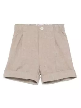 Il Gufo шорты со складками, коричневый