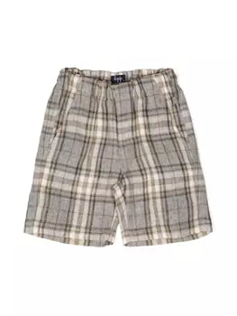 Il Gufo шорты в клетку тартан, серый