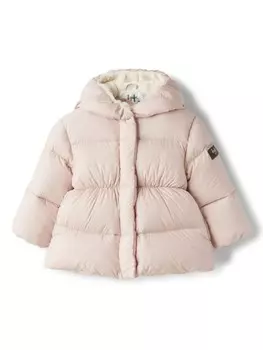 Il Gufo стеганая куртка с капюшоном, розовый