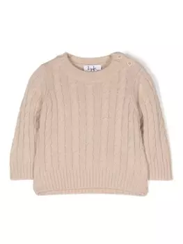 Il Gufo свитер фактурной вязки, нейтральный цвет